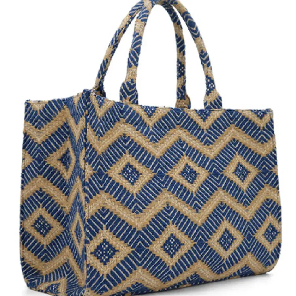 LUNA MOON Big Tote Greek Ocean