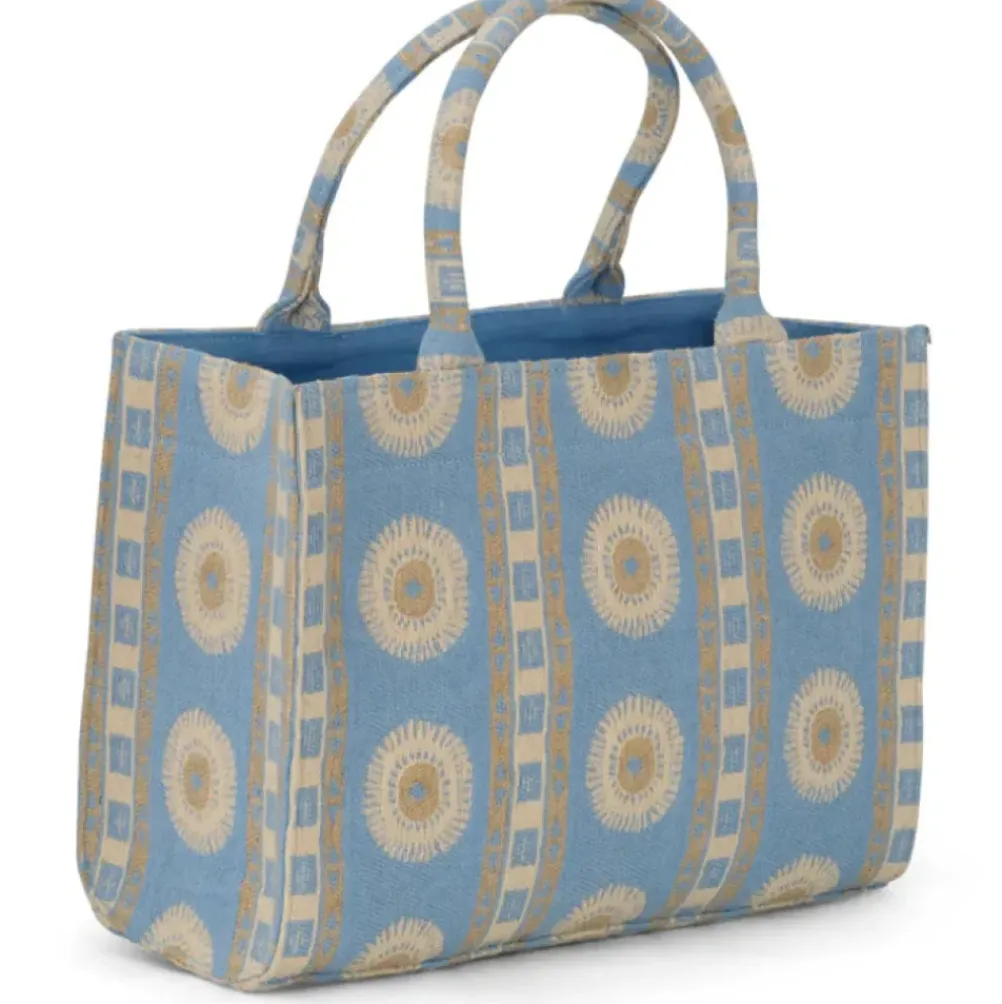 LUNA MOON Mid Tote Palma Aquamarine