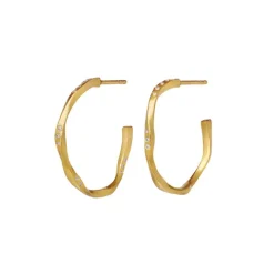 MAANESTEN Echo Medium Earrings (guld/sølv)