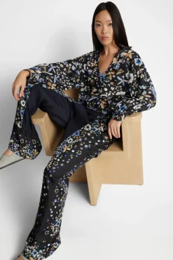 MUNTHE Fabert Silk Pants Black