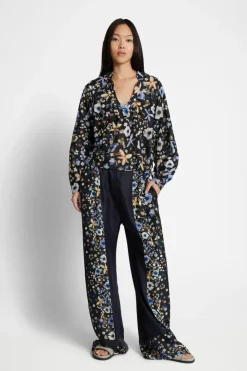 MUNTHE Fabert Silk Pants Black