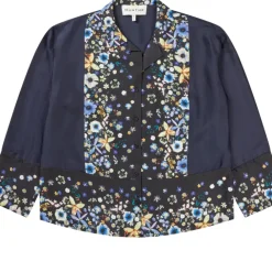 MUNTHE Faiza Silk Top Black