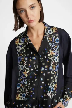 MUNTHE Faiza Silk Top Black