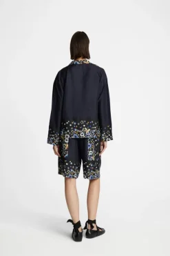 MUNTHE Faiza Silk Top Black