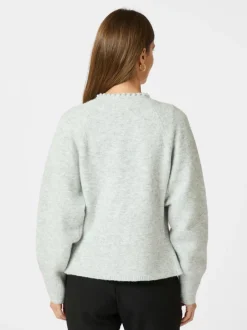 NEO NOIR Amiri Cable Knit Blouse Light Grey