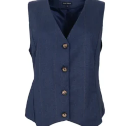 NEO NOIR Birtha Waistcoat Brown Melange
