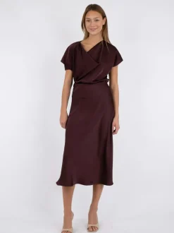 NEO NOIR Bovary Skirt Burgundy
