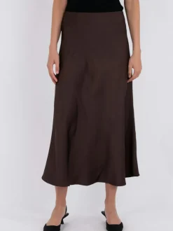 NEO NOIR Bovary Skirt Dark Brown