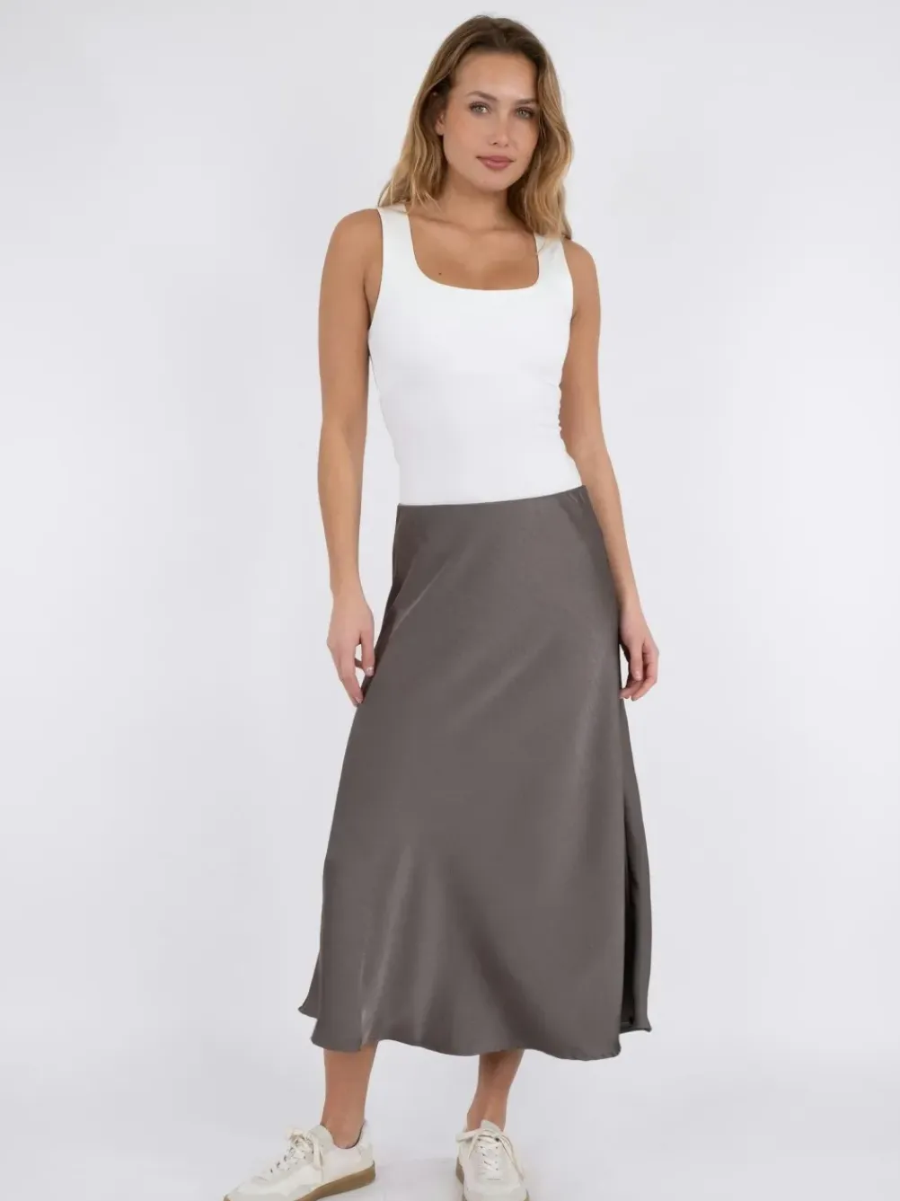 NEO NOIR Bovary Skirt Warm Grey