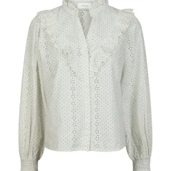 NEO NOIR Degas Embroidery Blouse Off White