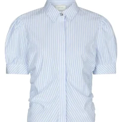 NEO NOIR Frannie Stripe Shirt Light Blue