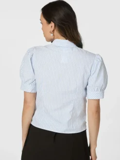 NEO NOIR Frannie Stripe Shirt Light Blue