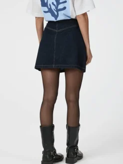 NEO NOIR Gabani Denim Skirt Dark Blue
