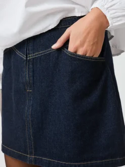 NEO NOIR Gabani Denim Skirt Dark Blue