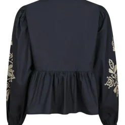 NEO NOIR Ginia Emb Blouse Navy