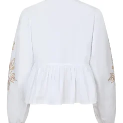 NEO NOIR Ginia Emb Blouse Off White