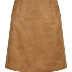 NEO NOIR Hemie Faux Suede Skirt Cognac