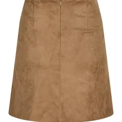 NEO NOIR Hemie Faux Suede Skirt Cognac