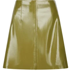 NEO NOIR Hemie Patent Skirt Olive
