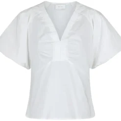 NEO NOIR Irina Poplin Blouse Hvid
