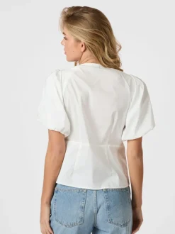 NEO NOIR Irina Poplin Blouse Hvid