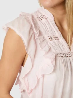 NEO NOIR Jayla Voile Top Light Pink