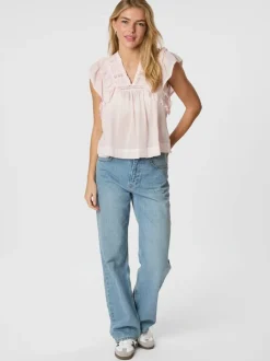 NEO NOIR Jayla Voile Top Light Pink