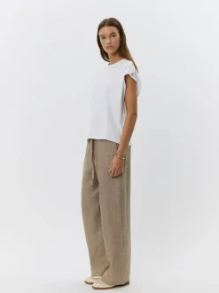 NEO NOIR Jayla Voile Top Light Yellow