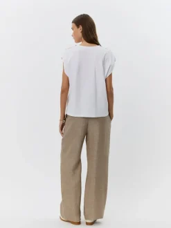 NEO NOIR Jayla Voile Top Light Yellow