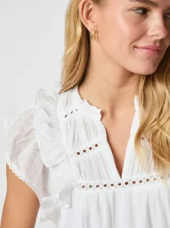 NEO NOIR Jayla Voile Top Ivory