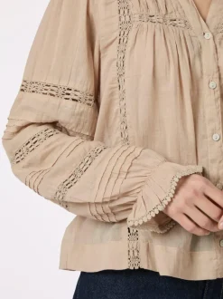 NEO NOIR Lyla Volie Blouse Toffee