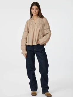 NEO NOIR Lyla Volie Blouse Toffee