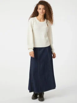 NEO NOIR Raya Denim Skirt Dark Blue