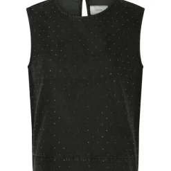 NEO NOIR Rissa Bedazzled Denim Top Black