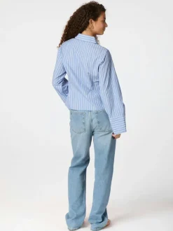 NEO NOIR Rosa Stripe Shirt Blue