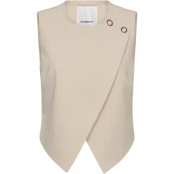 NEO NOIR Scout Teddy Waistcoat Off White