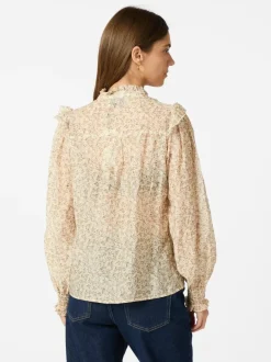 NEO NOIR Selfina Graphic Flower Blouse Off White
