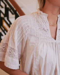 NEO NOIR Siama S Voile Blouse Ivory