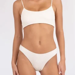 NEO NOIR Skin Sand Crepe Swim Top Ivory