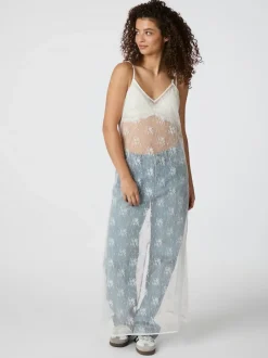 NEO NOIR Tarzana Lace Sequins Dress White