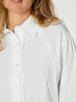 NEO NOIR Tilly C Poplin Shirt White