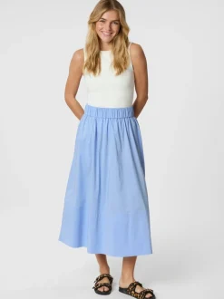 NEO NOIR Yara Poplin Skirt Sky Blue