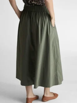 NEO NOIR Yara Poplin Skirt Army