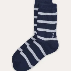 O'TAY Striped Socks Navy/Off White Onesize