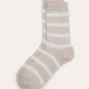 O'TAY Striped Socks Sand/Off White Onesize