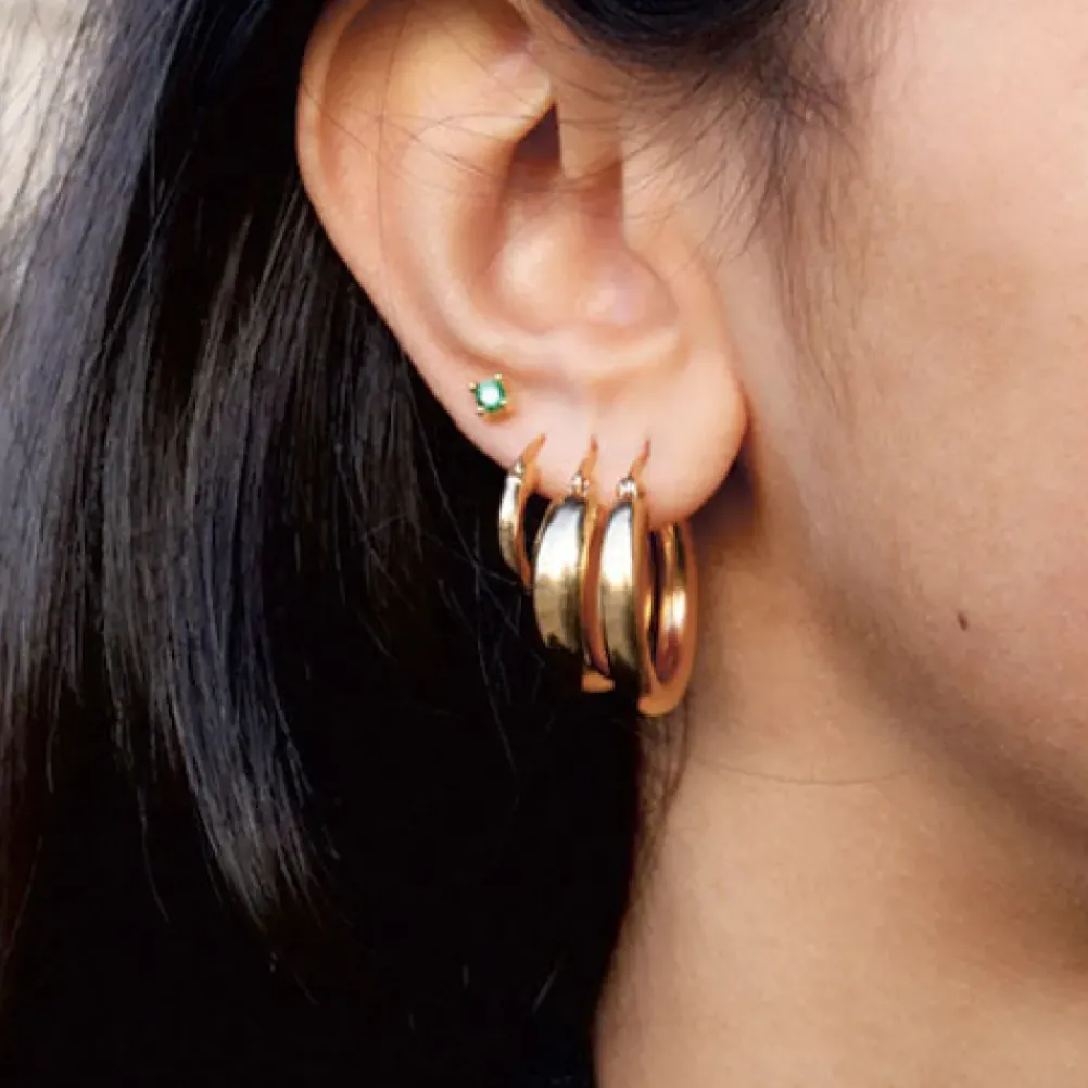 PICO COPENHAGEN Amanda Small Hoops (guld/sølv)
