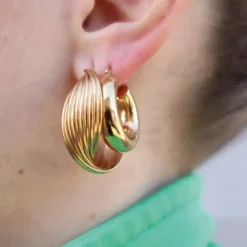 PICO COPENHAGEN Grace Hoop (guld/sølv)