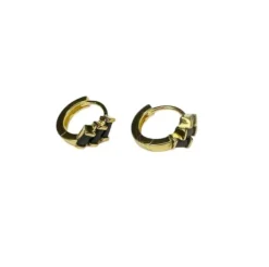 PICO COPENHAGEN Mirach Crystal Hoop Black