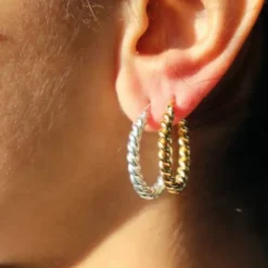 PICO COPENHAGEN Oda Hoops (guld/sølv)