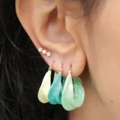 PICO COPENHAGEN Paige Crystal Studs Champagne